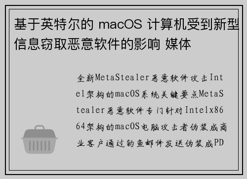基于英特尔的 macOS 计算机受到新型信息窃取恶意软件的影响 媒体